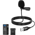 2 m pikkune universaalne USB klambriga mikrofoni