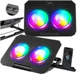 Reguleeritav s&uuml;learvuti jahutustaldrik 9-17", LED RGB, 2x USB
