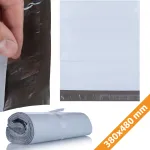 Kleepuvad valged saatega &uuml;mbrikute paketid ROSFIX, 380x480 mm, 100 tk, veekindlad