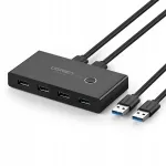 USB-jaotus Ugreen 4 pesa, 2 arvutile, USB 3.2 Gen 1, 5 Gbps