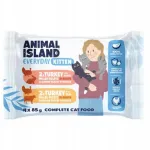 ANIMAL ISLAND konservtoit kassipoegadele kalkuni-, j&auml;nese- ja vasikalihaga, 4 x 85 g
