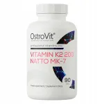 Vitamiinid OstroVit K2 MK-7 Natto, 90 tabletti luudele ja s&uuml;damele