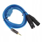 Helikaabel 2 m, 3,5 mm mono pistik 2 XLR pistikusse