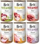 Koerakonservid BRIT Pate&Meat erinevad maitsed, 6 x 400 g