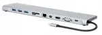 Dokijaam Manhattan USB-C HDMI, MiniDP, VGA, RJ45, 3x USB ja SD kaardi lugejaga