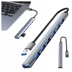 USB 3.0 jaotus, 7 pesa, alumiiniumkorpus, kuni 5 Gb/s