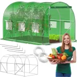 Kasvuhoone 2x3 m, roheline kile raamil, 6 m&sup2;