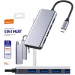 USB-C adapter RECCI koos 4 USB 3.0 ja Micro USB pesaga