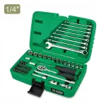 T&ouml;&ouml;riistade komplekt 49 tk 1/4" otsikud ja pikendused TOPTUL GCAI4901
