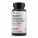Toidulisand PharmoVit Vitamiin K2Mk7 + D3, 60 kapslit