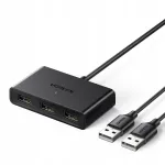 USB l&uuml;liti adapter Ugreen, 2 sisendit, 3 v&auml;ljundit, CM4, must
