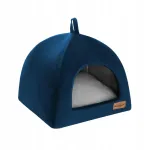 Koera pesa Recobed, veluur, tumesinine, suurus S, 40x40 cm