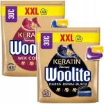 Pesukapslid Woolite keratiiniga tumedatele ja mustadele teksadele, 2 x 43 tk