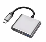 Adapter 3-&uuml;hes USB-C HDMI 4K, USB 3.0 ja PD, MacBookile
