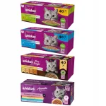 M&auml;rg kassitoit WHISKAS, 160 x 85 g, erinevad maitsed kastme ja želeega