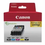 Canon PGI-580 PGBK/CLI-581 CMYK tindikassetid, originaalid, 2078C008