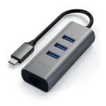 USB jaotur Satechi 2in1, alumiinium, USB-C, 2 pesa