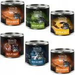 Kuiv kassitoit Wild Freedom Adult, maitsete segu, 6x200g, 98% liha