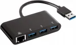 Amazon Basics USB jagaja, 3 USB liidest, 1 RJ45 pesa