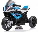 Laste elektriline kolmratastega mootorratas BMW HP4 kunstnahast istmega, 2 mootorit