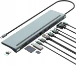 PWAYTEK USB-C dokkimisjaam kahe 4K HDMI ja Thunderbolt hubiga