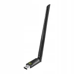 Juhtmevaba USB WiFi adapter, 650 Mb/s, kahesageduseline, 5dBi antenn, ilma draiveriteta