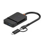USB-A ja USB-C SD/TF/CF/MS m&auml;lukaartide lugeja, 5Gb/s andmeedastus