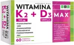 Vitamiinid K2 100 &micro;g ja D3 4000 IU Max MBM, 60 kapslit