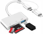 SD kaardilugeja USB-C 3in1 adapter iPhone iPad OTG-le