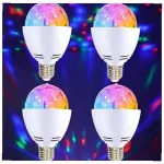 LED p&ouml;&ouml;rlev RGB lambipirn, 4 tk &ndash; pidudeks, koju, klubidesse