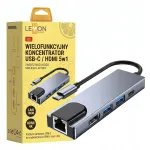 5in1 USB, HDMI ja Ethernet adapter s&uuml;learvutile, MacBookile