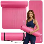 YOGA FITNESS jooga matt, 190x61x1 cm, libisemiskindel, paks, roosa