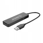 USB jagaja Orico FL01, 4x USB 2.0, 480 Mbps, must, 30 cm kaabel