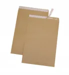Kontori B5 &uuml;mbrikud, 50 tk, paelaga, pruunid.