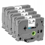 Brother TZe-231 / TZ-231 liimiribade komplekt, 12 mm, valge musta tekstiga, 5 tk