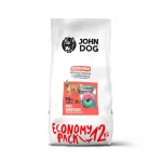 Koeratoit JOHN DOG suurtele t&otilde;ugudele sealiha ja veiselihaga, 12 kg