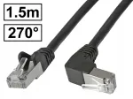 V&otilde;rgukaabel Cat.6A, varjestatud, RJ45-RJ45, nurk 270&deg;, 1,5 m