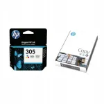HP 305 Color 3YM60AE tindikassett ja HP COPY koopiapaber
