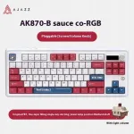 Juhtmevaba mehaaniline klaviatuur Ajazz AK870 Pro, kolme režiimiga