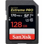 SanDisk Extreme Pro 128GB SDXC m&auml;lukaart 200MB/s UHS-I V30 A2 C10