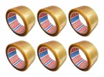 Pakketeip TESA 4263 l&auml;bipaistev, 48 mm x 66 m, kummist kleeplindiga, 6 tk