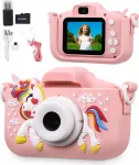 Laste 1080P digitaalne Unicorn kaamera koos 64GB SD-kaardiga