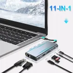 Adapter BASEUS 11in1, USB-C kuni 4K HDMI, USB, VGA, SD/TF, LAN