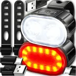 Jalgratta tulede komplekt LED, USB-laetav, eesmine ja tagumine