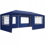 Aiapaviljon 3x6 m, sinine, 6 seinaga