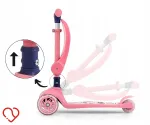 Laste t&otilde;uks SCOOTER FUZZY CLASSIC, roosa LED-ratastega, 2in1