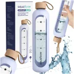 AquaFloow 1000ml klaasist joogipudel m&otilde;&otilde;telasiga spordiks