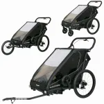 Kahekohaline multifunktsionaalne X-Lander Booster 2 PRO 3in1 jalgratta haagis