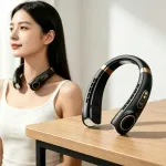 Kaasaskantav juhtmevaba kaela ventilaator akuga