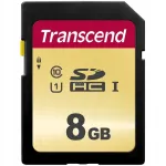 TRANSCEND 500S 8GB SDHC 95MB/s UHS-I U1 Class 10 m&auml;lukaart